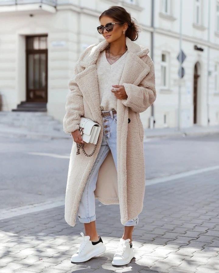 Drune | Eleganter Wollmantel Lang Wärme und Trend