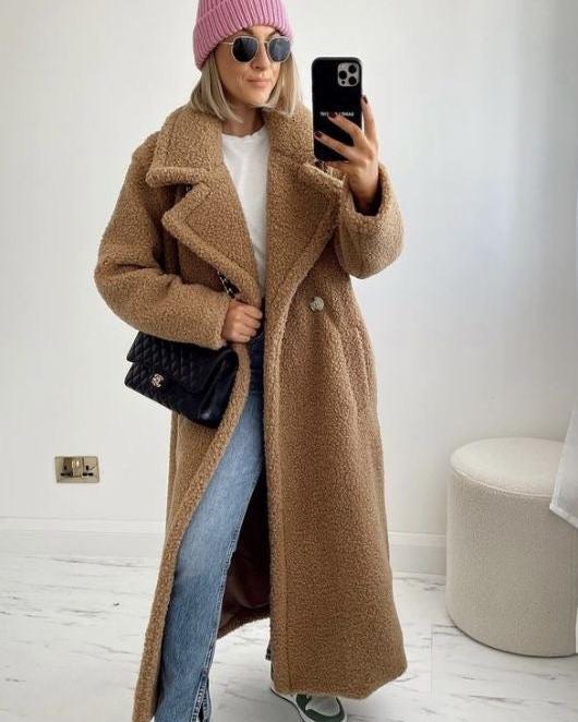 Drune | Eleganter Wollmantel Lang Wärme und Trend