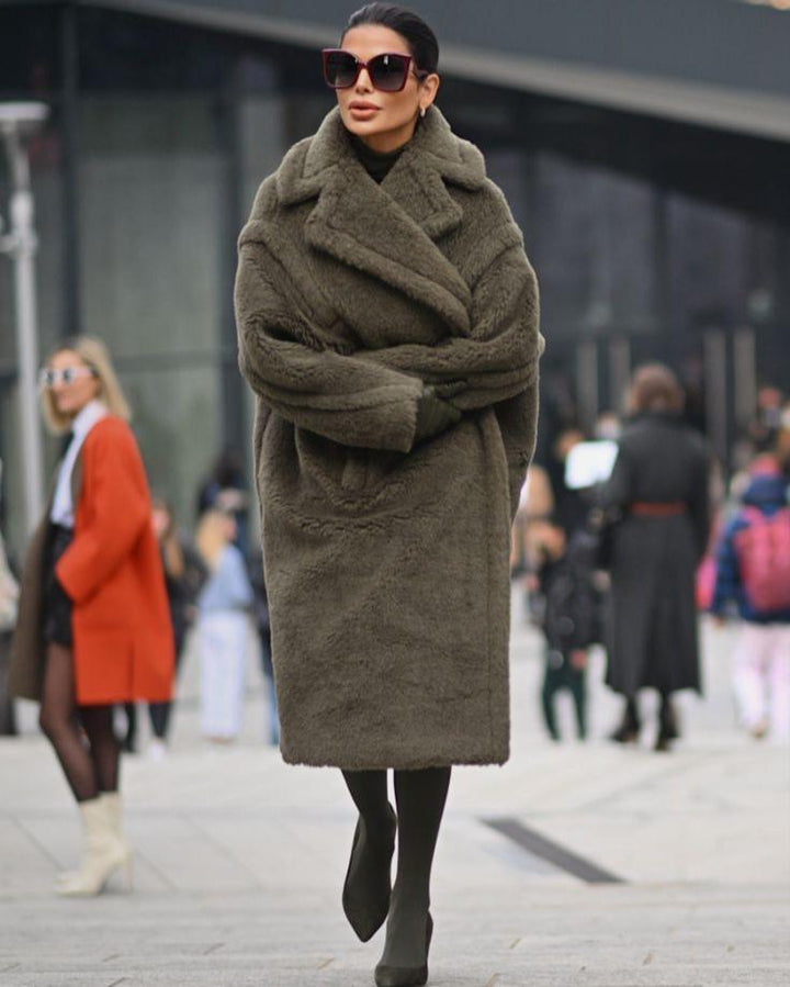 Drune | Eleganter Wollmantel Lang Wärme und Trend