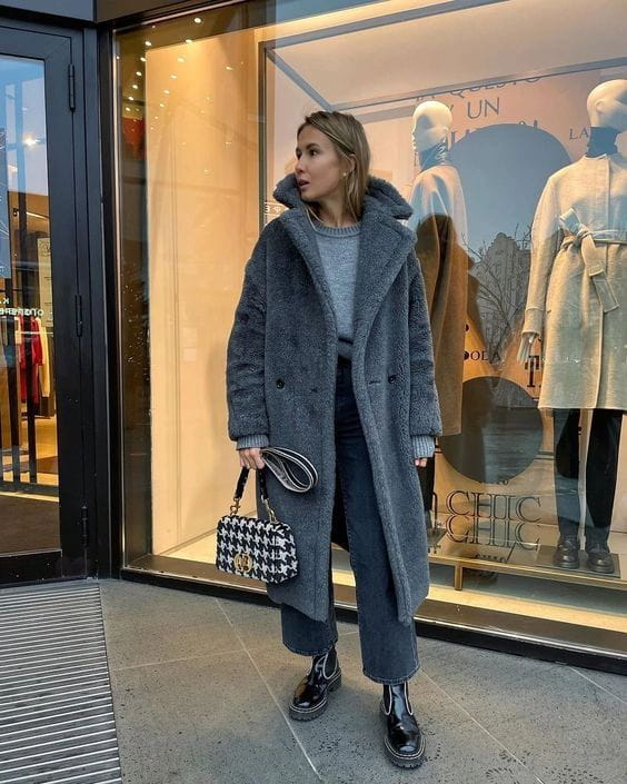 Drune | Eleganter Wollmantel Lang Wärme und Trend