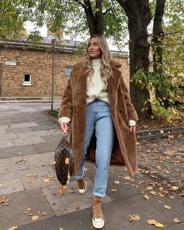 Drune | Eleganter Wollmantel Lang Wärme und Trend