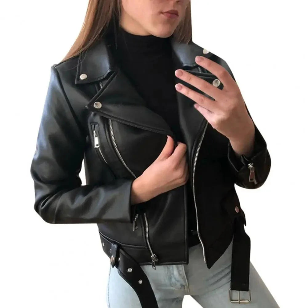 Drune | Blouson Biker Kunstleder Trendy und Zeitlos
