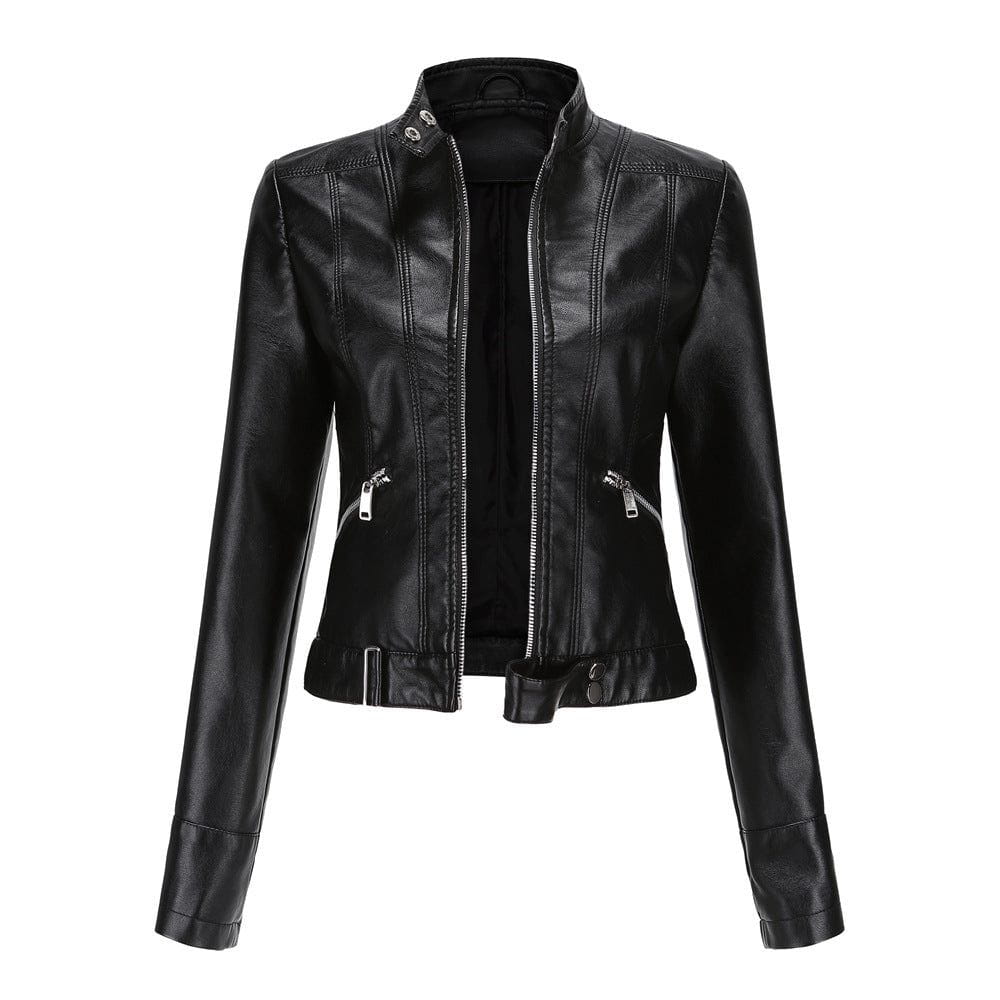 Drune | Blouson aus Lederimitat Schwarz Rock und zeitlos