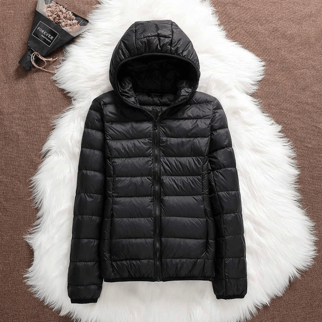 Drune | Leichte taupe-metallische Daunenjacke warm & kompakt
