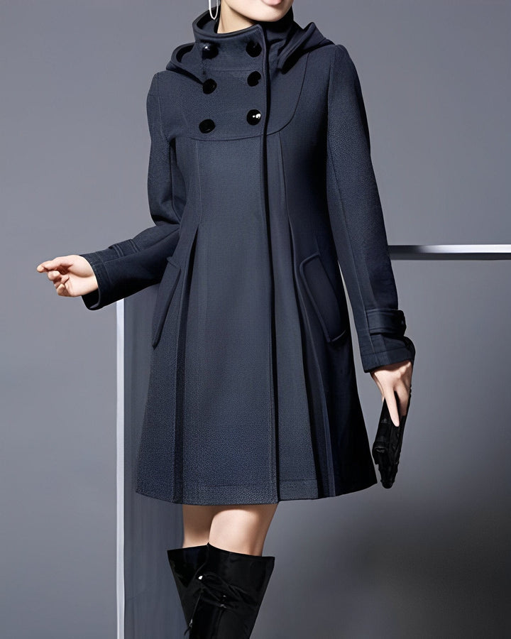 Drune | Eleganter Wintermantel Ausgestellter Schnitt Stil Chic