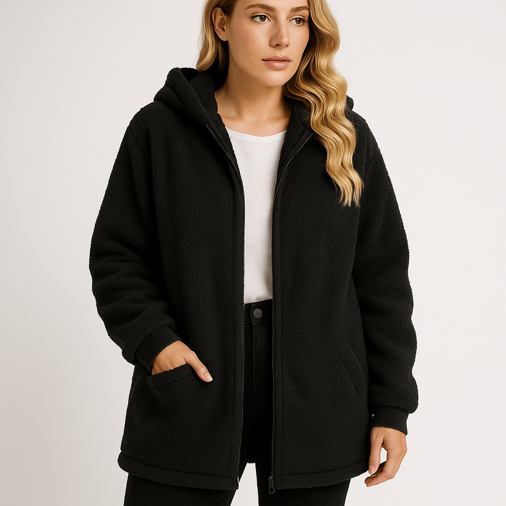 Drune | Weiche & Zipfel Kapuzenjacke in Khaki, perfekt für den Winter