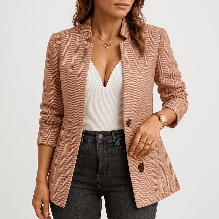 Drune | Blazer Altrosa Tailliert Elegance Weiblich Moderner & Schicker Stil