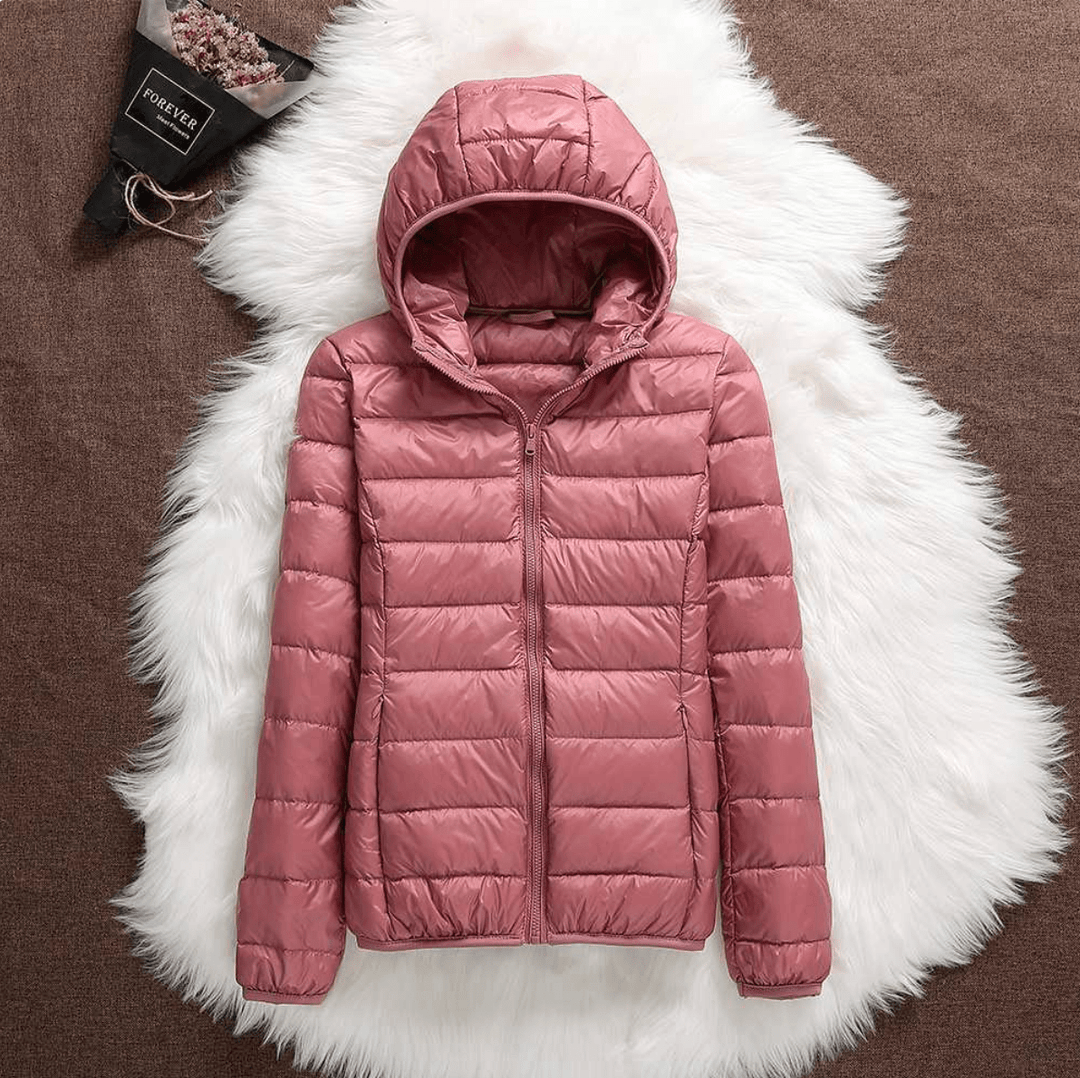 Drune | Leichte taupe-metallische Daunenjacke warm & kompakt