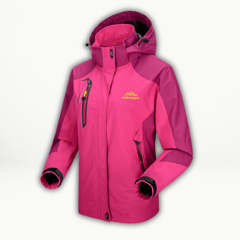 Drune | Wasserdichte Wanderjacke in Warmrose und Strapazierfähig