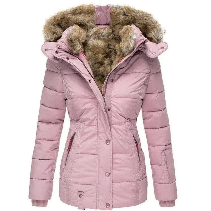 Drune | Steppjacke mit gefütterter Kapuze Schwarz Warm, Elegant und Funktional