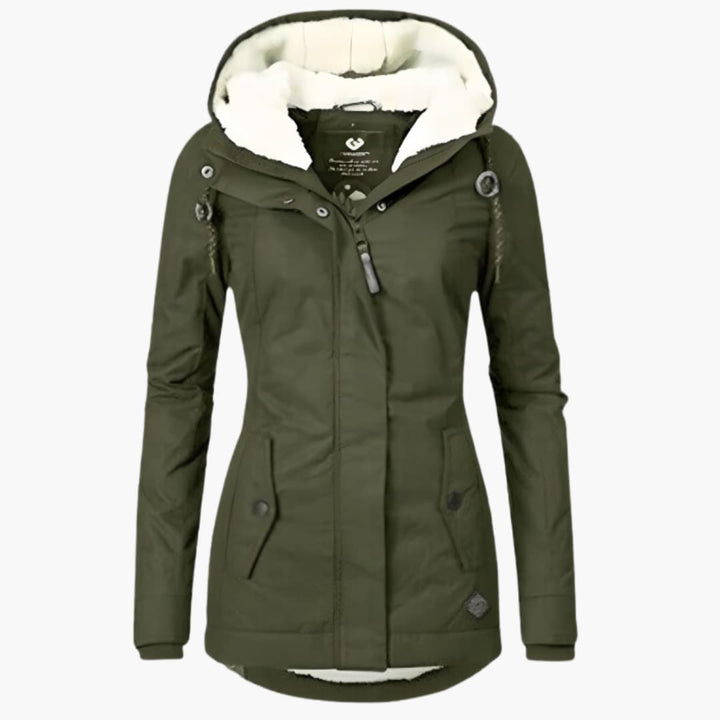 Drune | Winterjacke gefüttert Grau Wärme und Schutz gegen Kälte