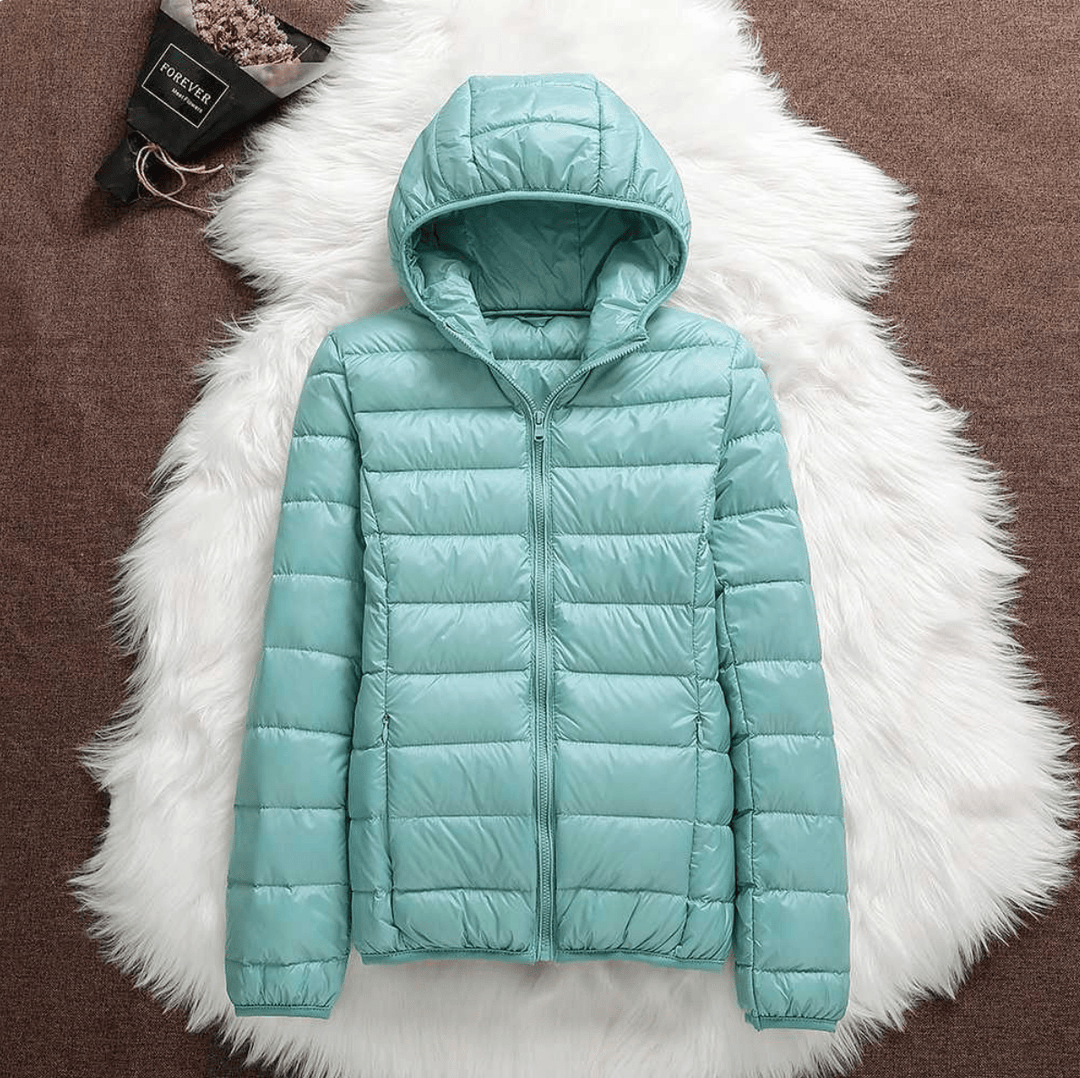 Drune | Leichte taupe-metallische Daunenjacke warm & kompakt