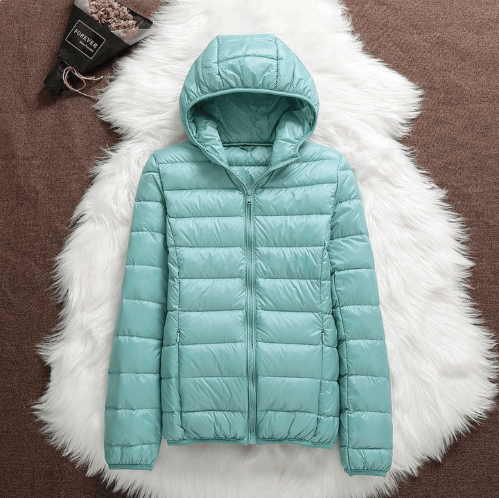 Drune | Leichte taupe-metallische Daunenjacke warm & kompakt
