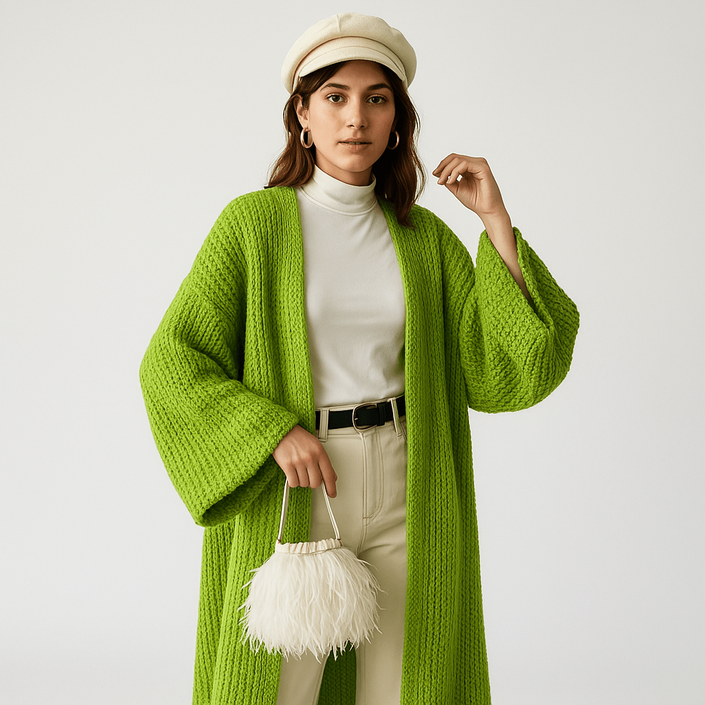 Drune | Lange Beigefarbene Leichte und Offene Elegante Freizeitjacke