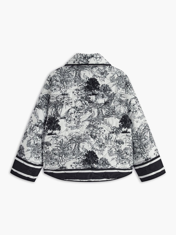 Drune | Jacke bedruckt Toile de Jouy Schwarz & Weiß Künstlerisch & Chic