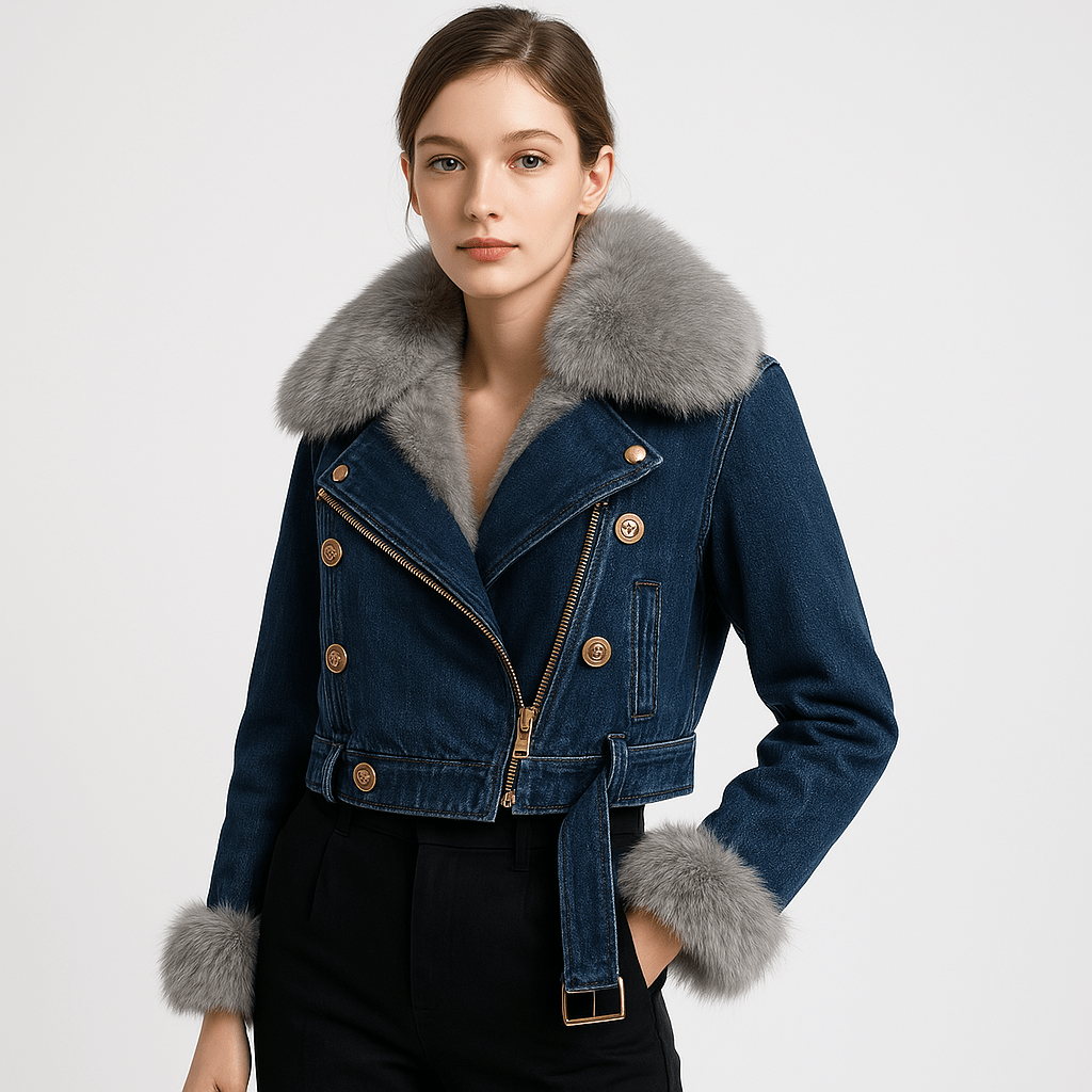 Drune | Jeansjacke mit gefüttertem Kunstpelz, warm und stylisch für den Winter