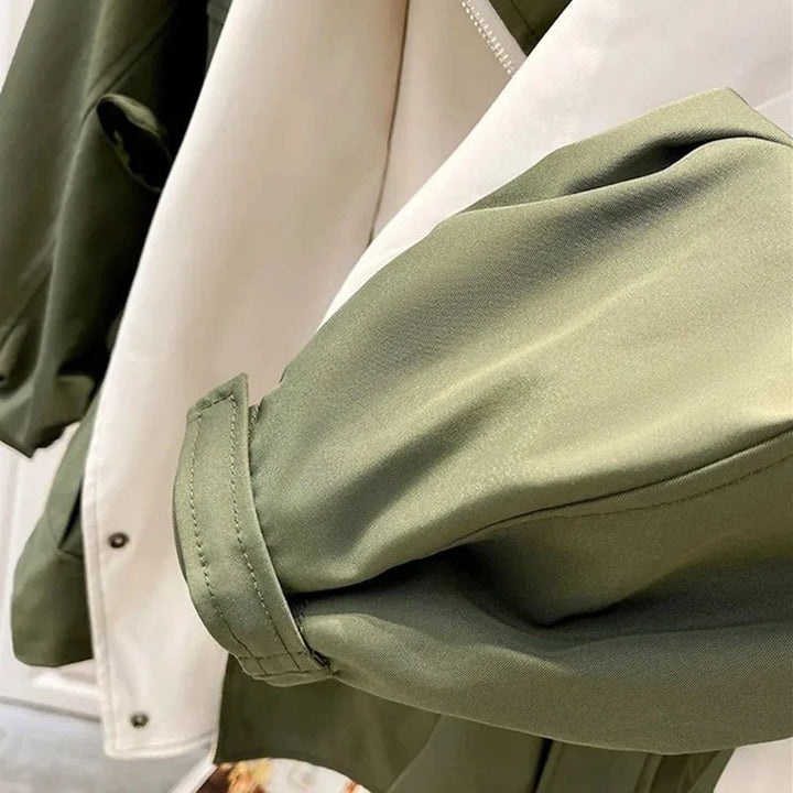 Drune | Oversize-Jacke Khaki & Beige Trendy & Architektonisch