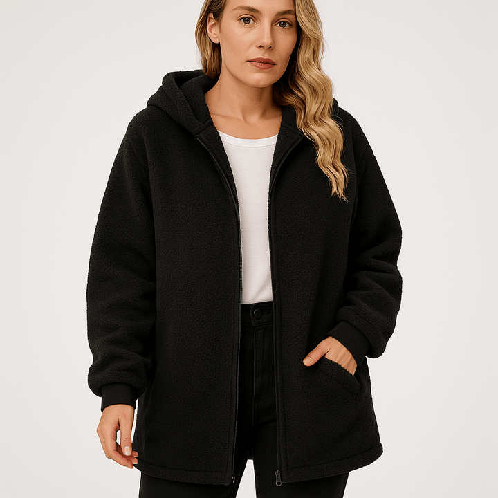 Drune | Weiche & Zipfel Kapuzenjacke in Khaki, perfekt für den Winter