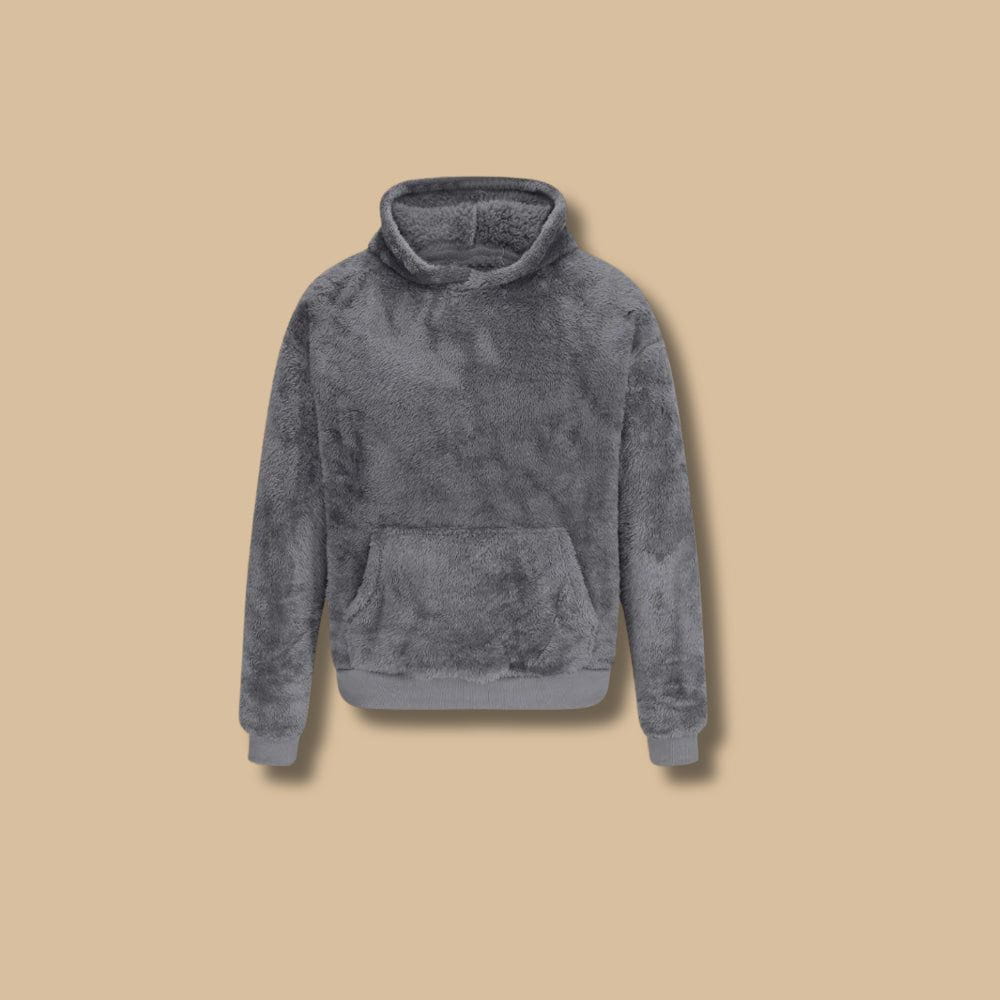 Drune | Sweatshirt mit Kapuze aus falschem Pelz, weich und warm