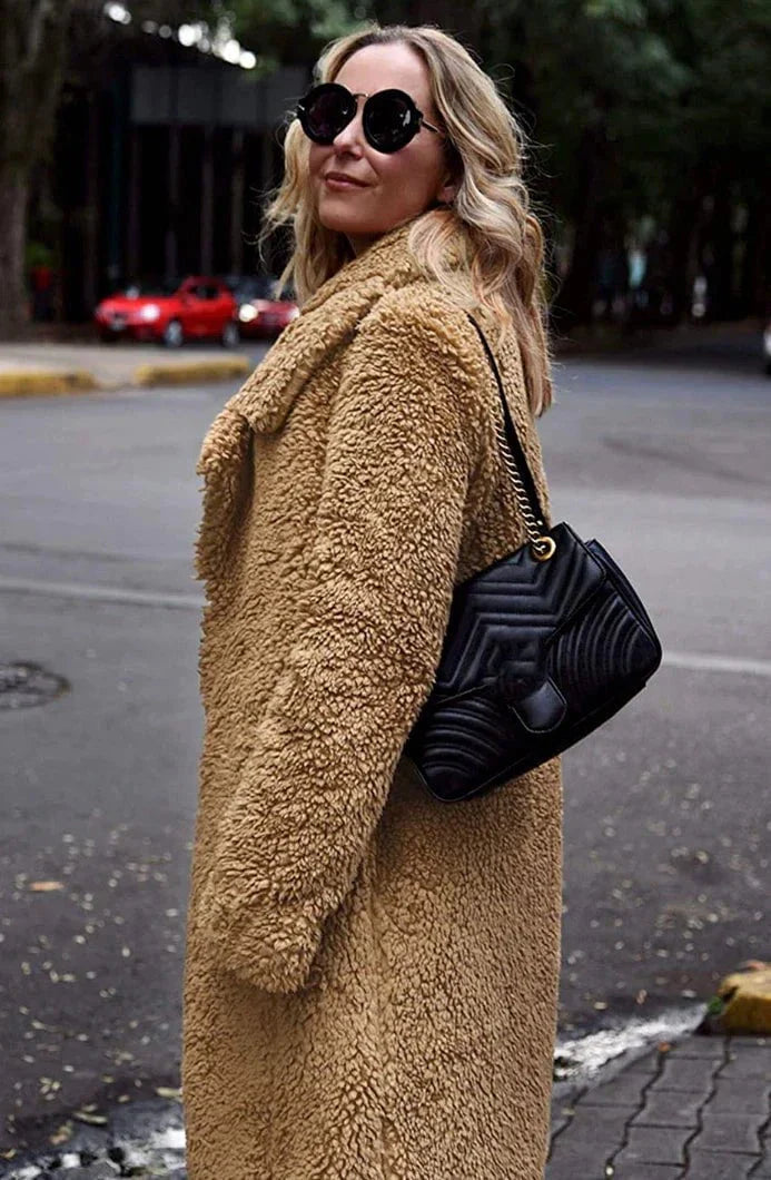 Drune | Langer Teddy-Fell-Mantel Wärme & Eleganz Trend Winter