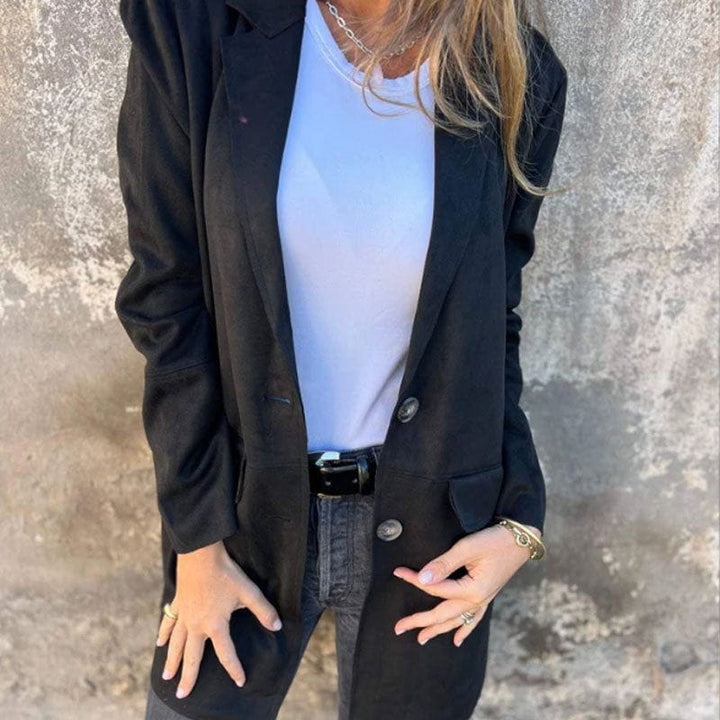 Drune | Blazer Lang aus Wildleder Eleganz & Komfort Zeitloser Stil