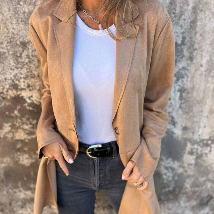 Drune | Blazer Lang aus Wildleder Eleganz & Komfort Zeitloser Stil