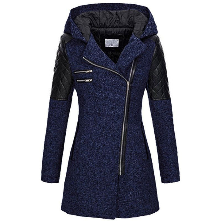 Drune | Biker Wintermantel aus Wolle & Kunstleder Warm und Trendy