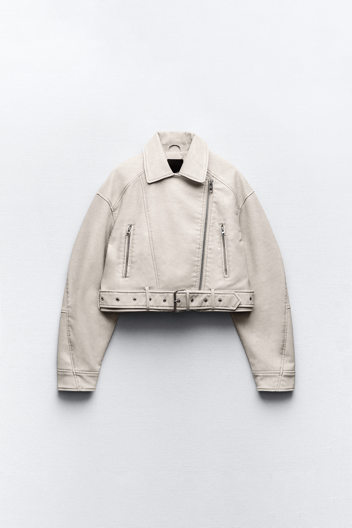 Drune | Kurzjacke aus Kunstleder im modernen und trendigen Oversize-Schnitt