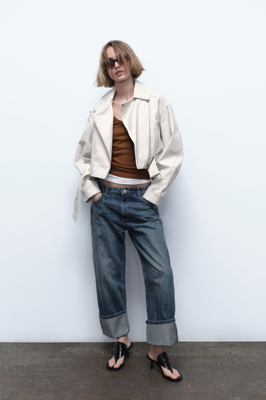 Drune | Kurzjacke aus Kunstleder im modernen und trendigen Oversize-Schnitt