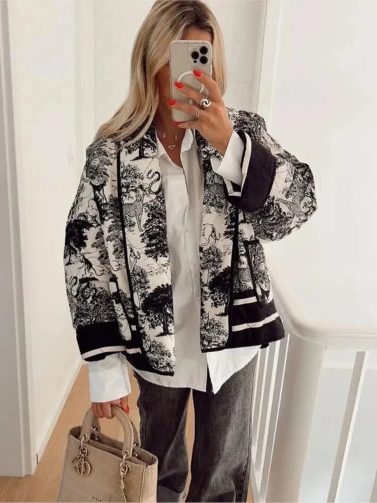 Drune | Blouson Oversize mit Druck Schicker & Moderner Urbaner Trendlook