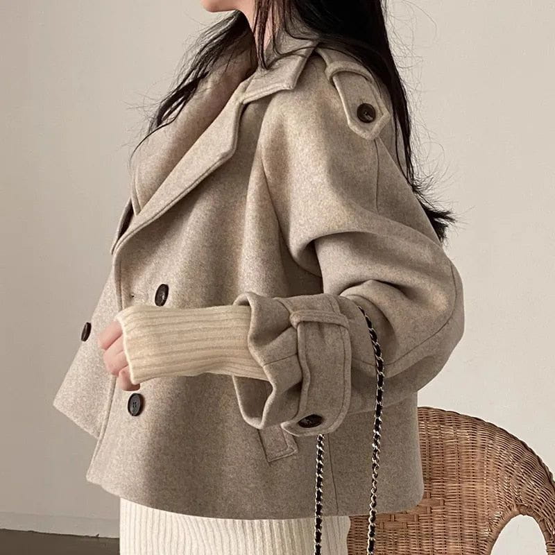 Drune | Chic & zeitloser Wolle Caban Court Eleganz im Herbst