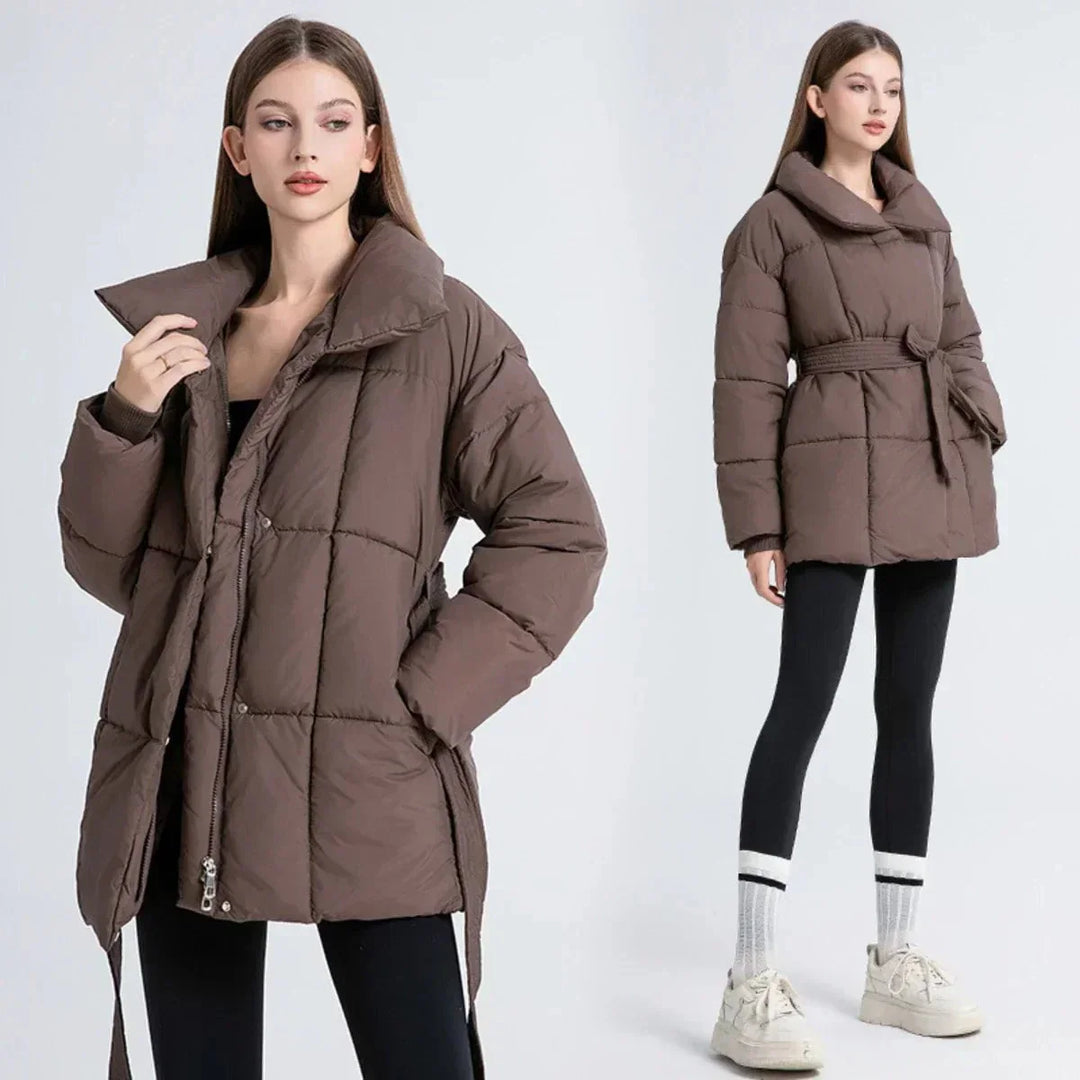 Drune | Taillierte Winterdaunenjacke Mit Hohem Kragen Warm und Elegant