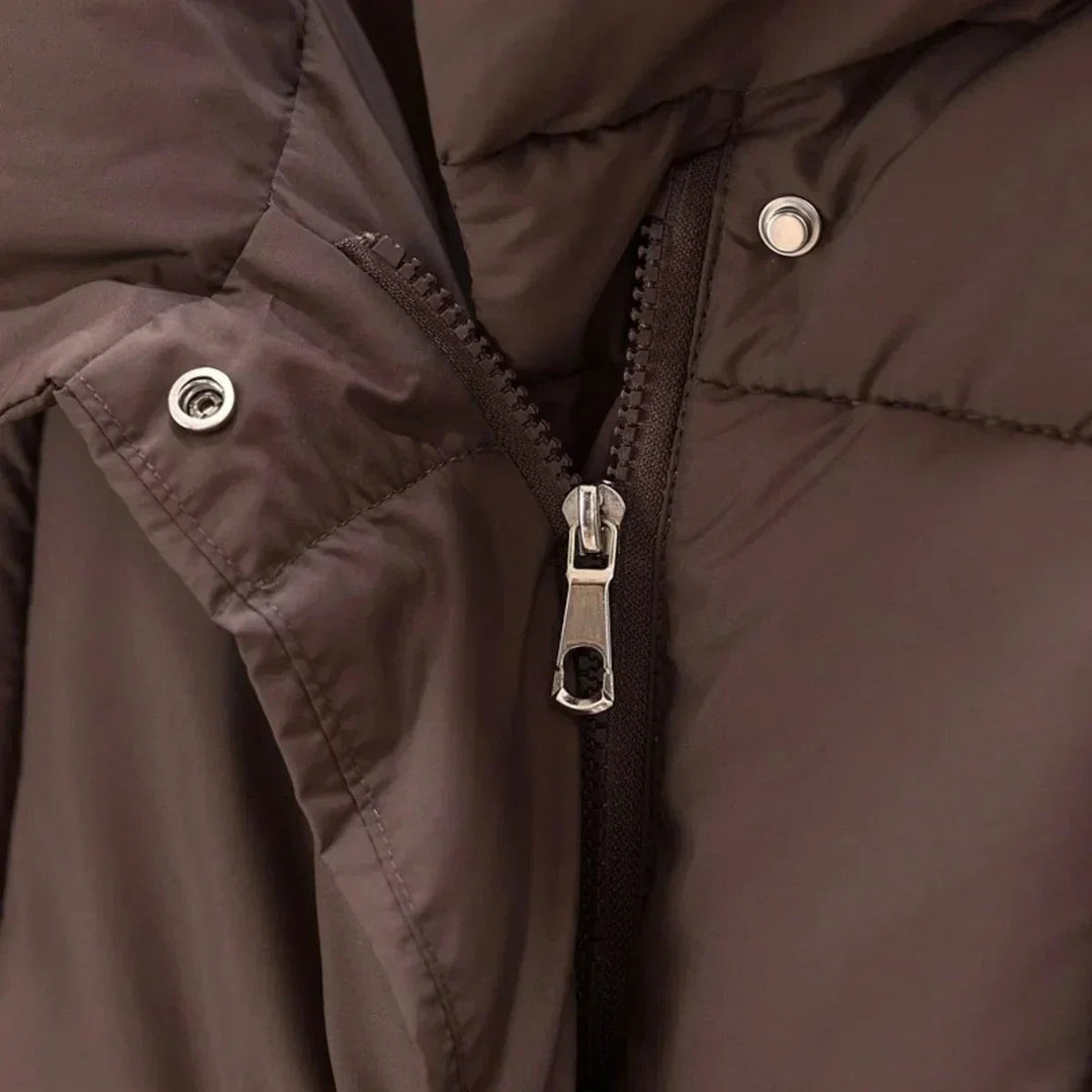 Drune | Taillierte Winterdaunenjacke Mit Hohem Kragen Warm und Elegant