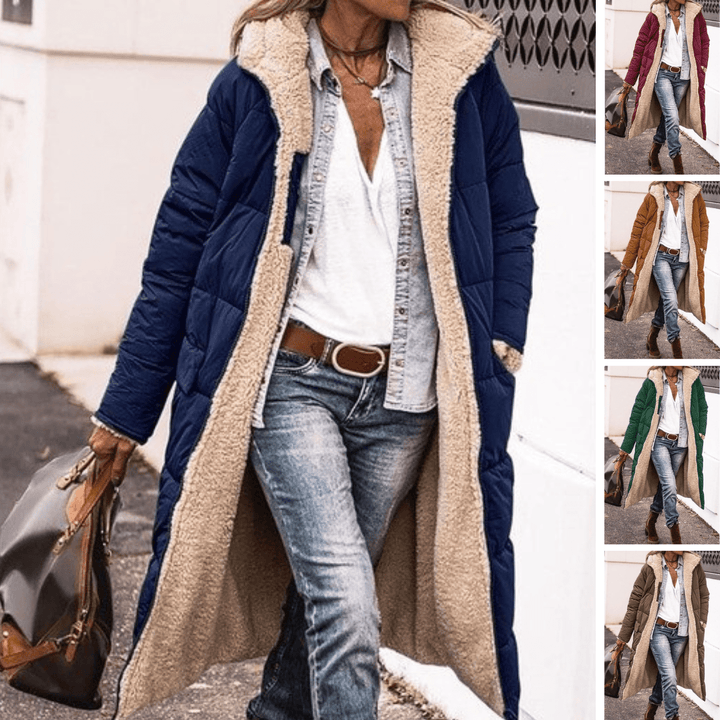 Drune | Doudoune Lange Gefüttert in Fell Winter Wärme und Stil Lässig