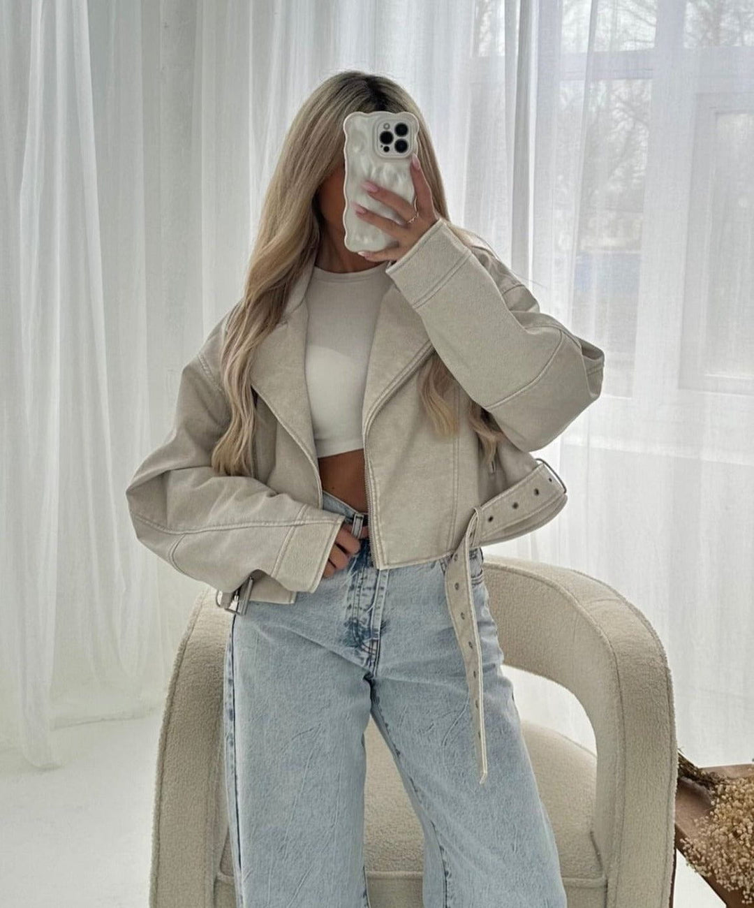 Drune | Kurzjacke aus Kunstleder im modernen und trendigen Oversize-Schnitt