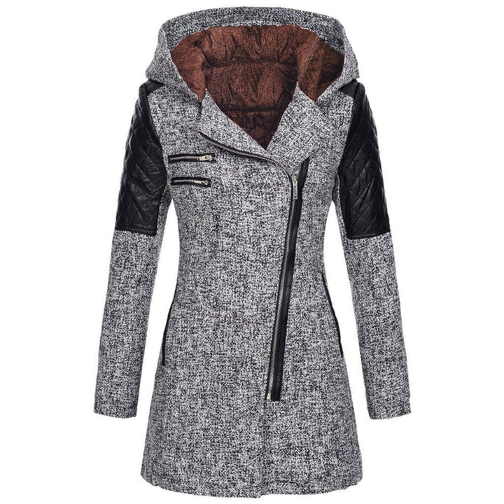 Drune | Biker Wintermantel aus Wolle & Kunstleder Warm und Trendy