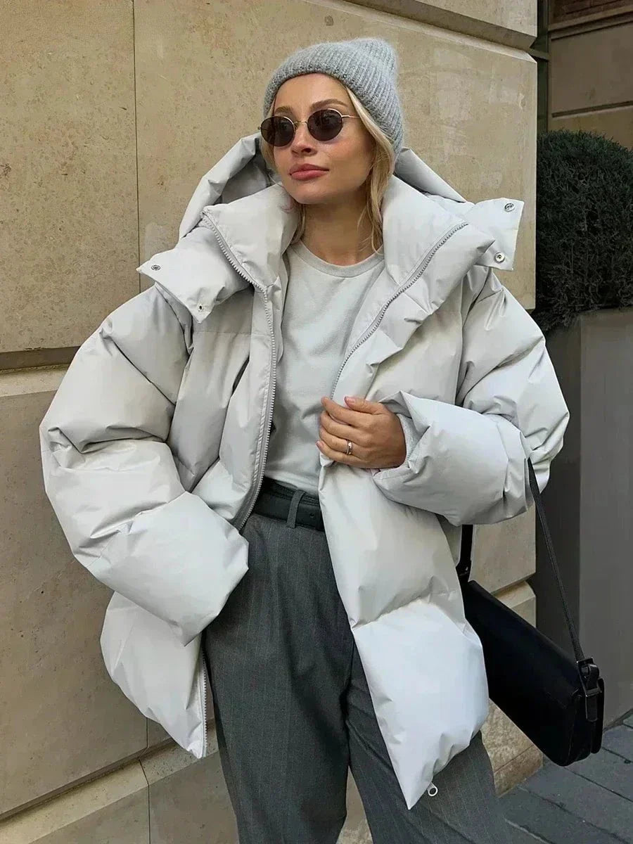 Drune | Oversize Daunenjacke mit Kapuze Bequem Warm und Trendy
