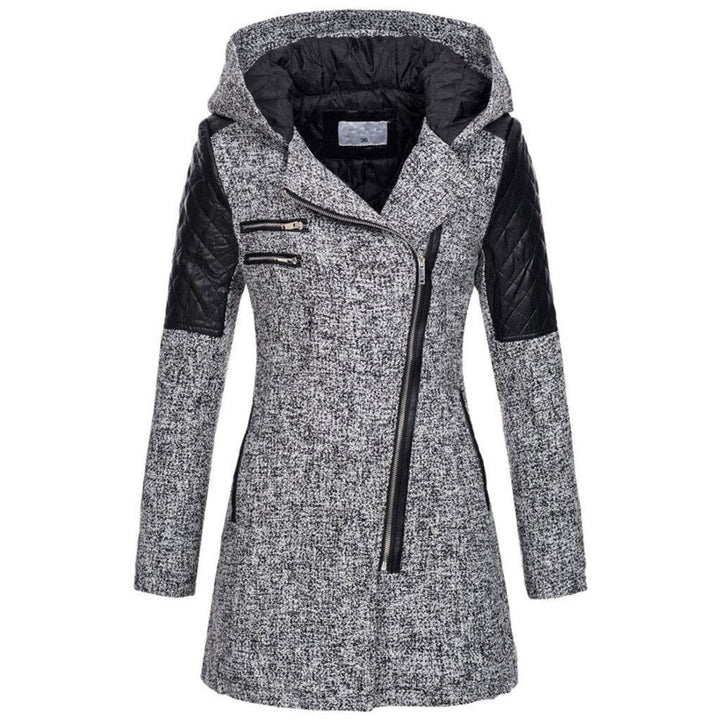 Drune | Biker Wintermantel aus Wolle & Kunstleder Warm und Trendy
