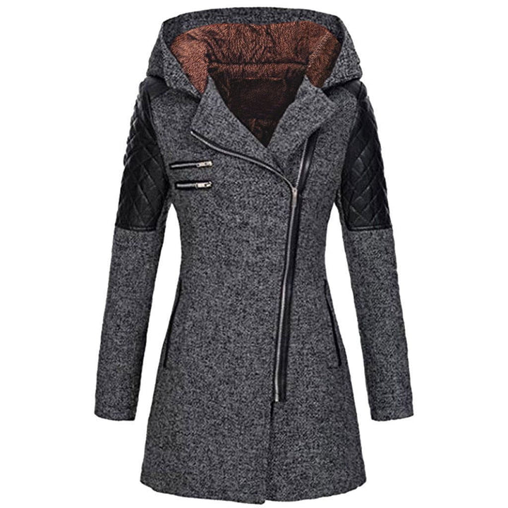 Drune | Biker Wintermantel aus Wolle & Kunstleder Warm und Trendy
