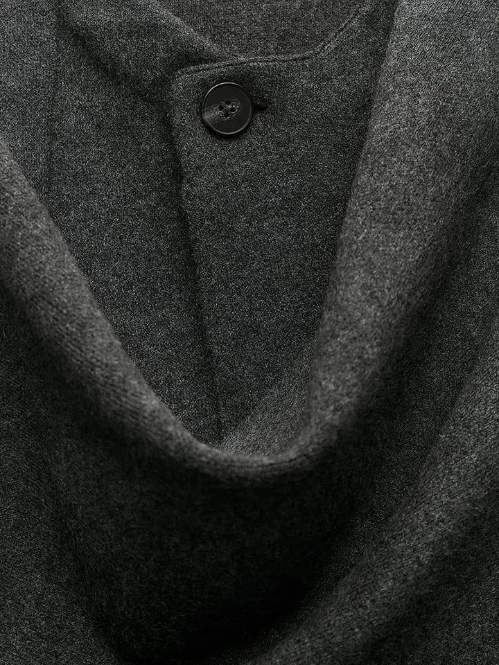 Drune | Eleganter Drapierter Mantel Oversize Chic und Zeitlos