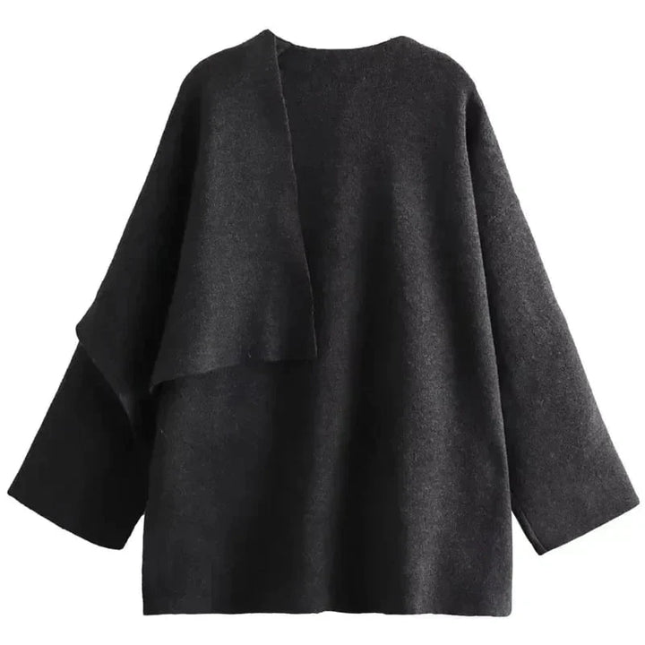 Drune | Eleganter Drapierter Mantel Oversize Chic und Zeitlos