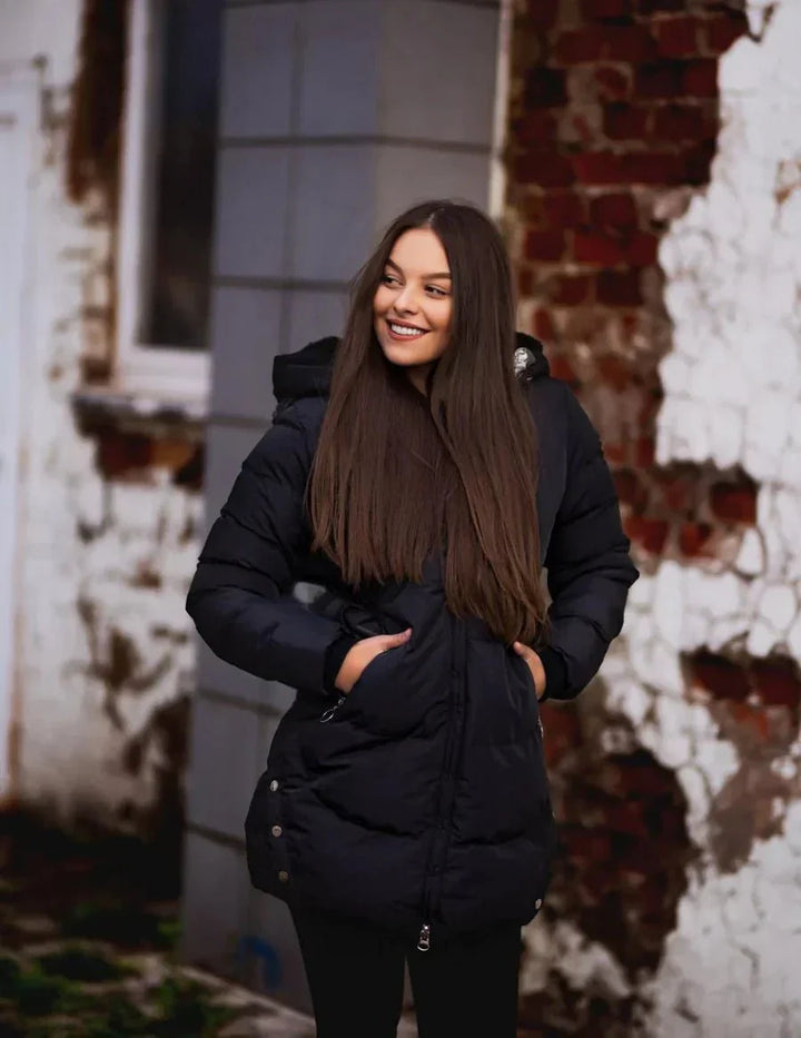 Drune | Damen Langmantel Daunenjacke & Fleece-Futter Wärme und Eleganz