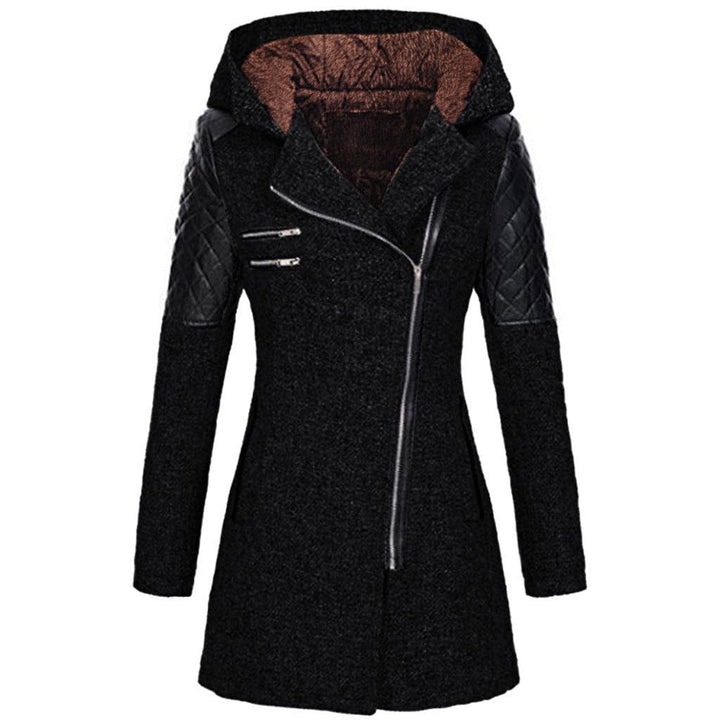 Drune | Biker Wintermantel aus Wolle & Kunstleder Warm und Trendy