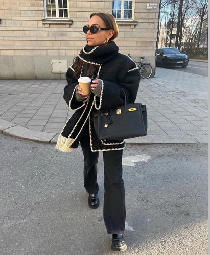 Drune | Mantel Cape mit integrierter Schal Eleganz Wärme und Komfort