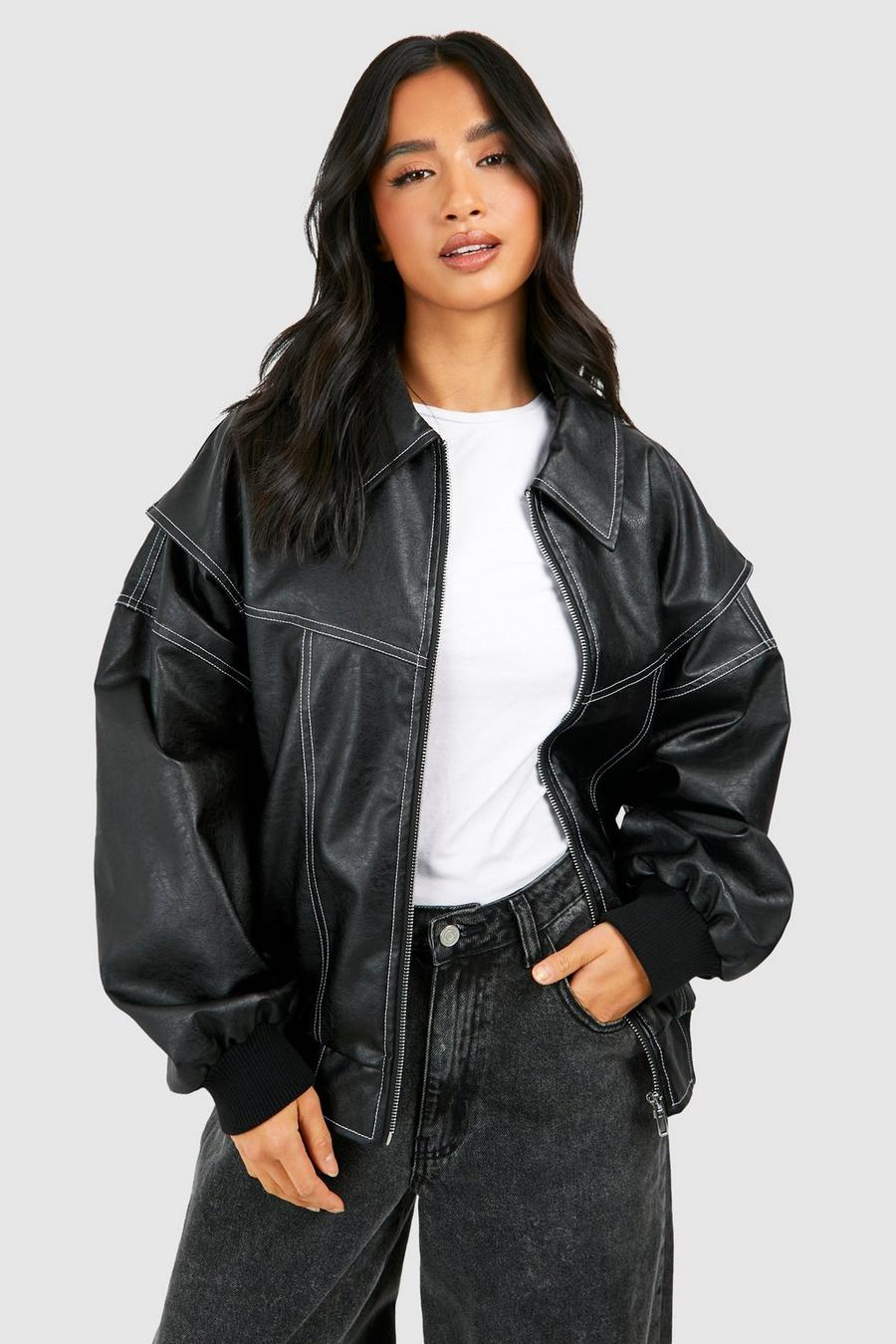 Drune | Oversized Blouson aus Kunstleder im Streetwear-Stil und Mut