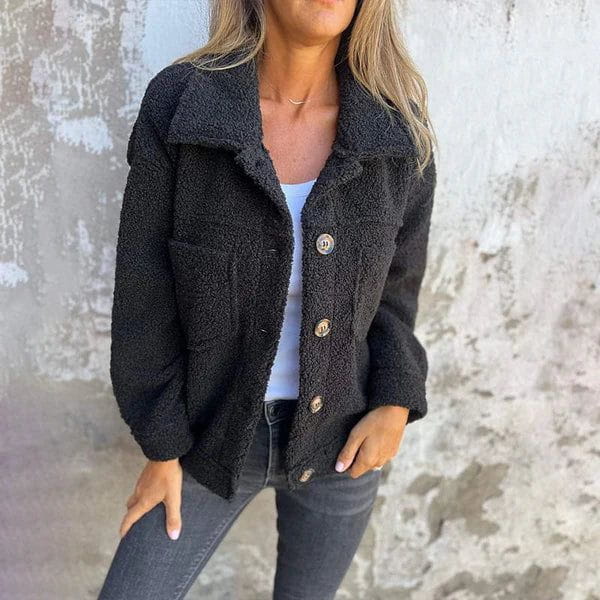 Drune | Oversized Jacke Schafwoll-Effekt Weich & Bequem Lässiger Stil