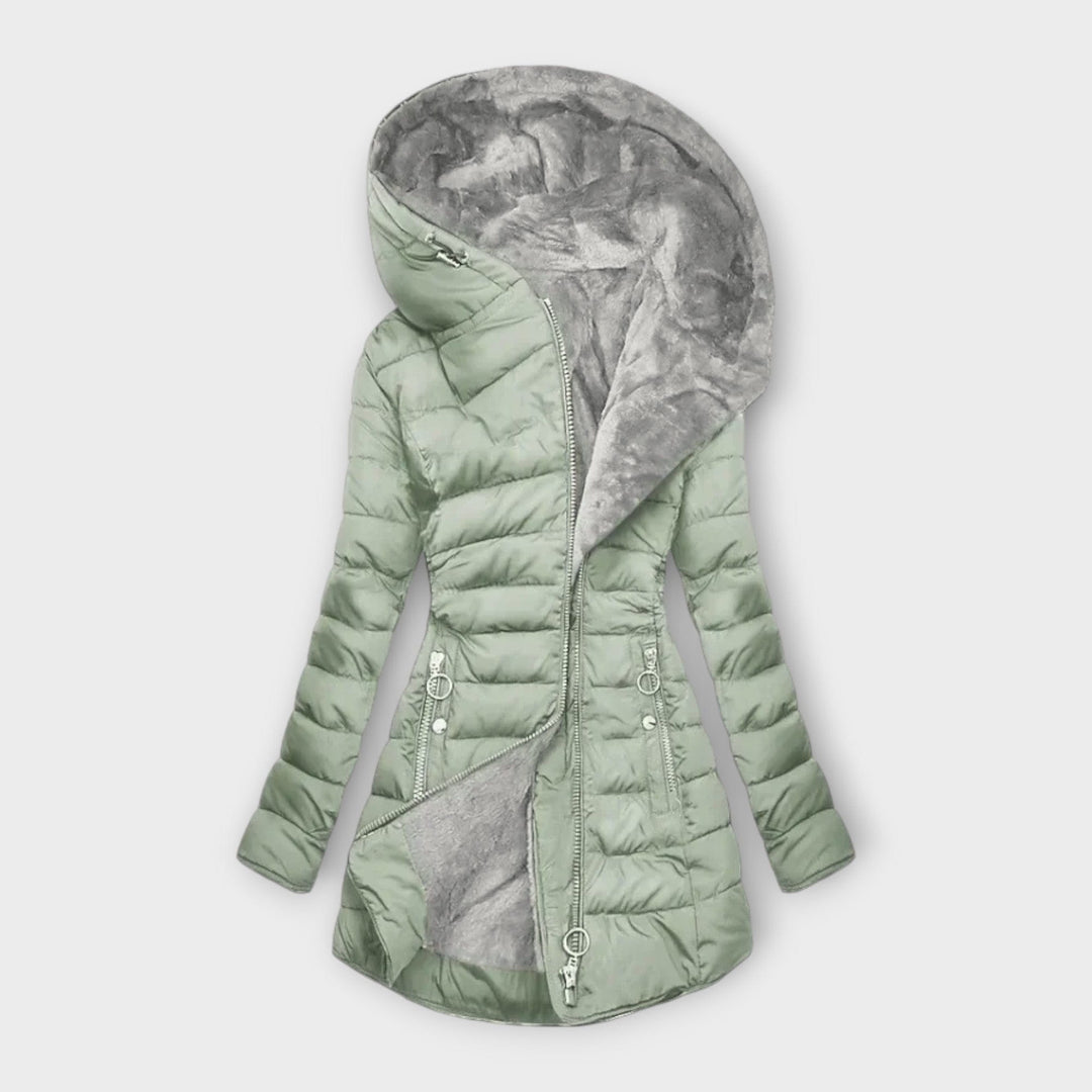 Drune | Lange Daunenjacke mit Ultra-warmer & Eleganter Fellfütterung Bequem im Winter
