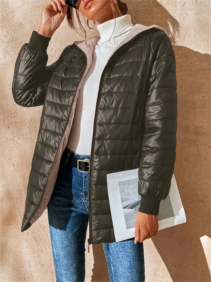Drune | Leichte Daunenjacke mit Kapuze, bequem, warm und elegant