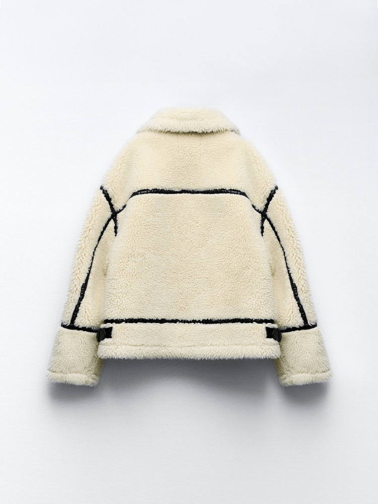 Drune | Fliegerjacke Schafslebe Effekt Warm & Trendy Lässig Winterlook