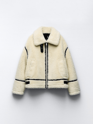 Drune | Fliegerjacke Schafslebe Effekt Warm & Trendy Lässig Winterlook